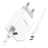 Cargador Hoco C80A 20W (Tipo C + USB A) + Cable C-C 60W - Imagen 3