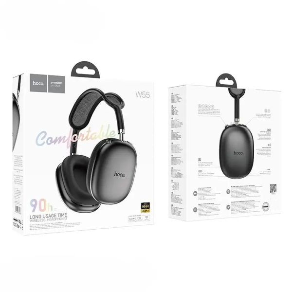 Audífonos Inalámbricos HOCO W55 Comfortable Negro - Imagen 3