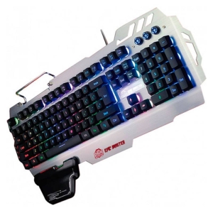 Teclado Gamer DGX Epic Master RGB Apoya Muñeca/Porta Smartphone