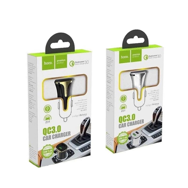 Cargador Vehículo hoco QC3.0 18W 3.4A Z31 Blanco - Imagen 4