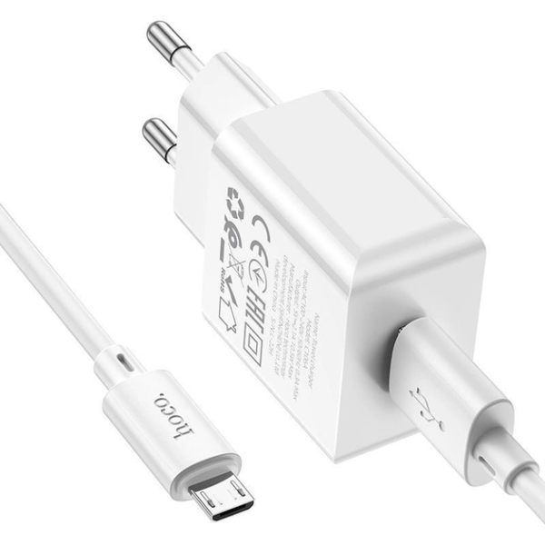 Cargador Hoco C106A Micro USB 5V-2.1A - Imagen 2