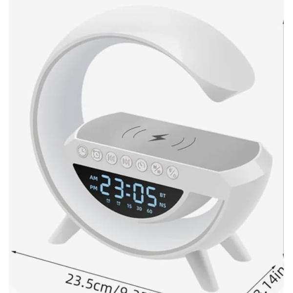 Parlante BT  "G" + Base de Carga inalámbrica/Radio FM/Despertador - Imagen 3