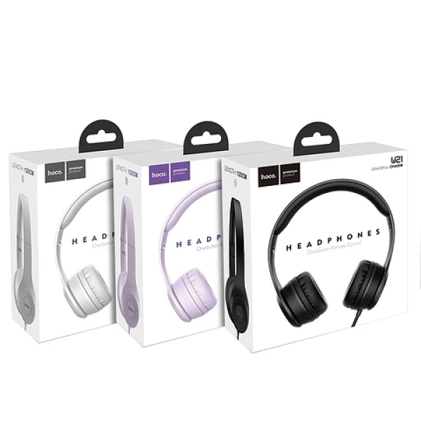 Audífonos Wired HOCO W21 Gris - Imagen 3