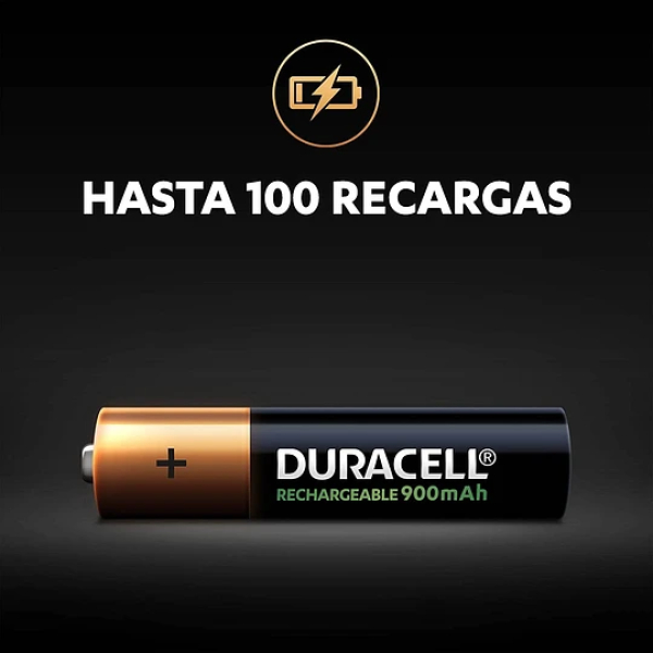 Pila Recargable Duracell AAA 900mAh Pack x2 Unds. - Imagen 3