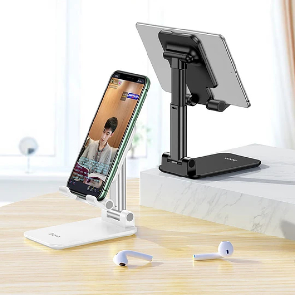 Soporte Smartphone Escritorio HOCO PH29A Portable Blanco. - Imagen 4