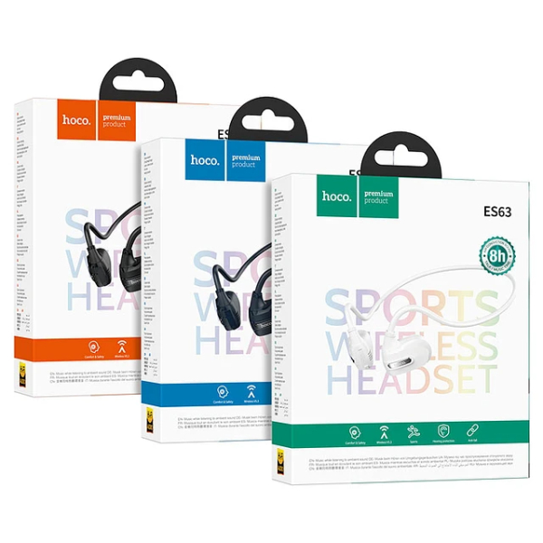 Audífonos Inalámbricos Deportivos Hoco ES63 (Conducción Osea) Negro - Imagen 5
