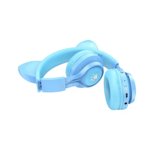Audífonos Bluetooth HOCO CatEar W39 Azul - Imagen 3