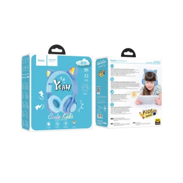 Audífonos Bluetooth HOCO CatEar W39 Azul - Imagen 2