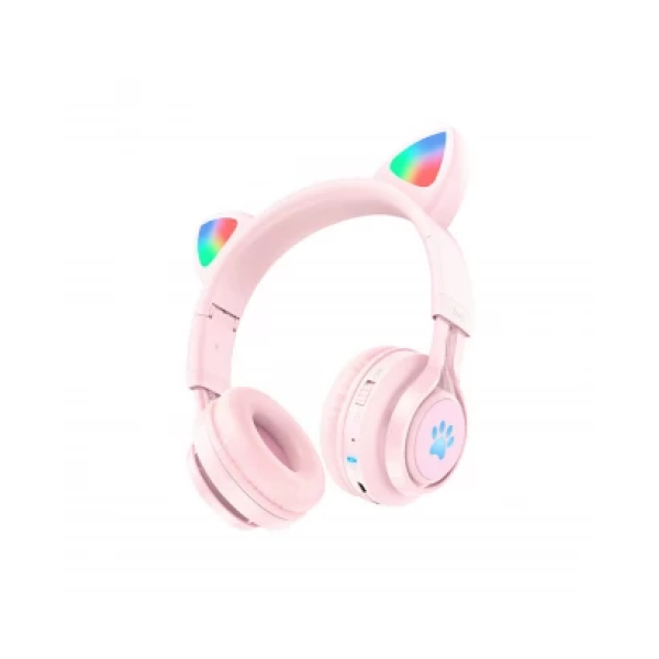 Audífonos Bluetooth HOCO CatEar W39 Rosado - Imagen 4