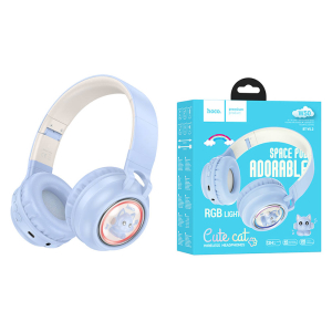 Audífonos Inalámbricos Infantil HOCO W50 Azul (Luces RGB)