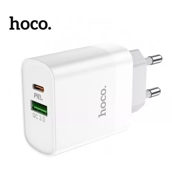 Cargador Hoco C80A 20W (Tipo C + USB A) + Cable Lightning iPhone - Imagen 2