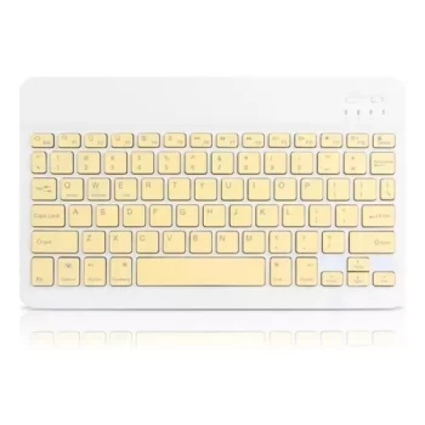 Teclado Bluetooth P/Tablet/Smartphone OEM Amarillo