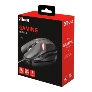 Mouse Gamer Trust Ziva 6 Botones 2000 Dpi