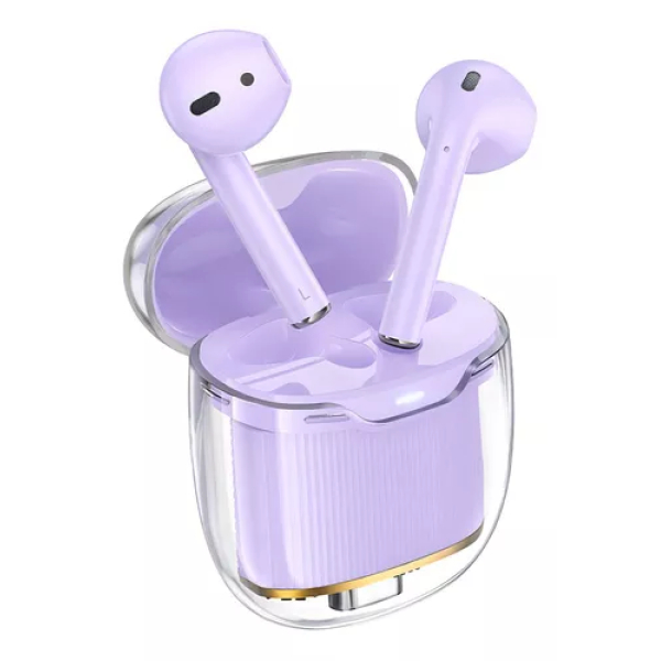 Audífono Inalámbrico HOCO EW52 Crystal Morado - Imagen 2