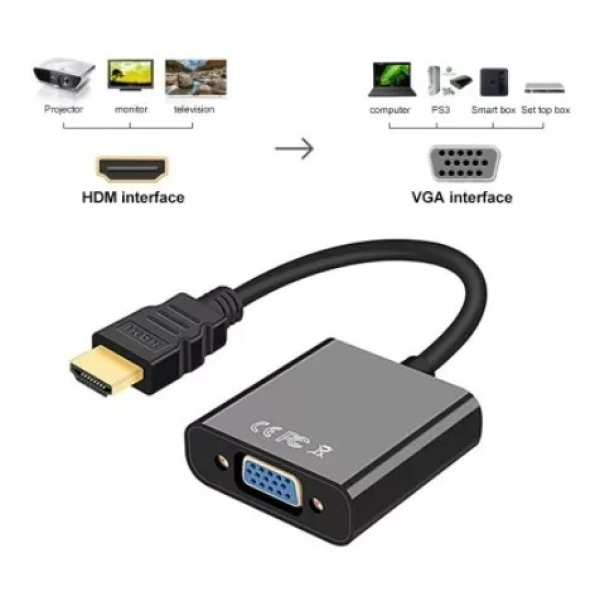 Adaptador HDMI (M) a VGA (H) + Audio/1080p - Imagen 2