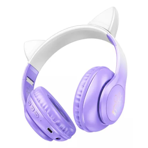 Audífonos Inalámbricos Hoco W42 Cat Ear Morado