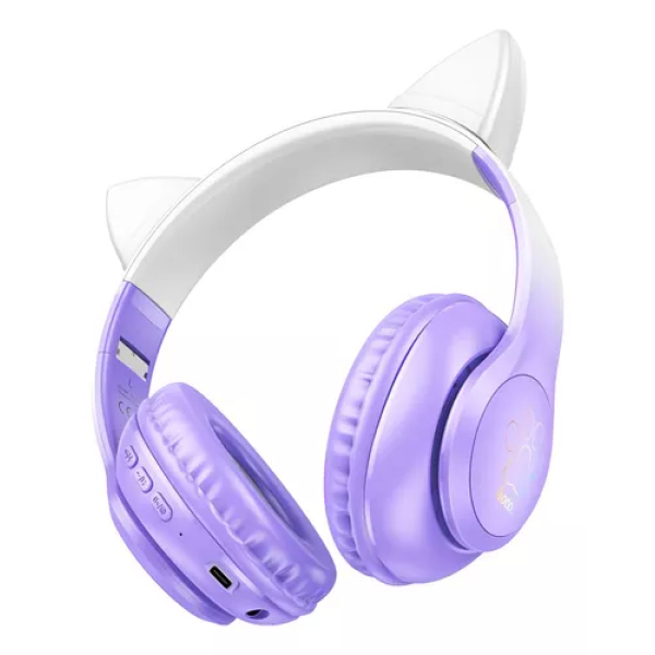 Audífonos Inalámbricos Hoco W42 Cat Ear Morado