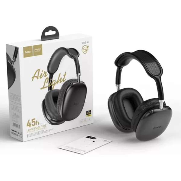 Audífonos Bluetooth HOCO W35 AIR 45 Hrs. (Aux + Micro SD) Negro - Imagen 2