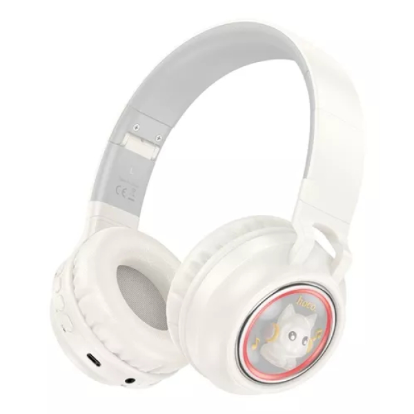 Audífonos Inalámbricos Infantil HOCO W50 Blanco (Luces RGB) - Imagen 2