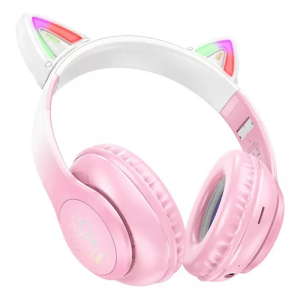 Audífonos Inalámbricos Hoco W42 Cat Ear Rosado