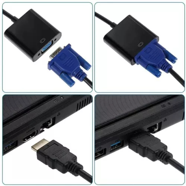 Adaptador HDMI (M) a VGA (H) + Audio/1080p - Imagen 3