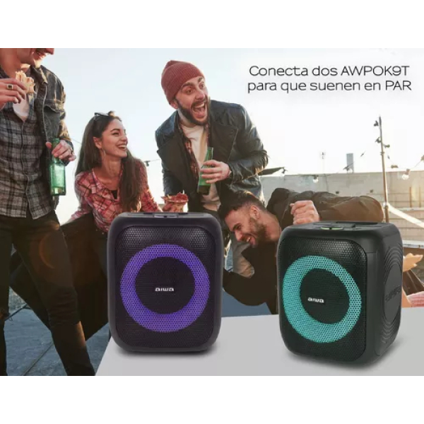 Parlante BT AIWA POK9T Negro C/Mic. - Imagen 2