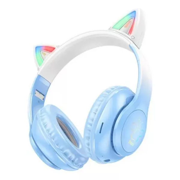 Audífonos Inalámbricos Hoco W42 Cat Ear Azul