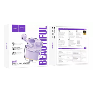 Audífono Inalámbrico HOCO EW52 Crystal Morado