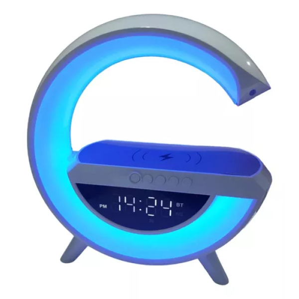 Parlante BT  "G" + Base de Carga inalámbrica/Radio FM/Despertador - Imagen 4