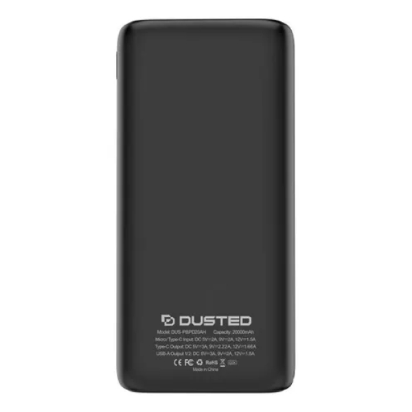 Power Bank Dusted 20000mAh QC3.0 y PD  Negro - Imagen 2