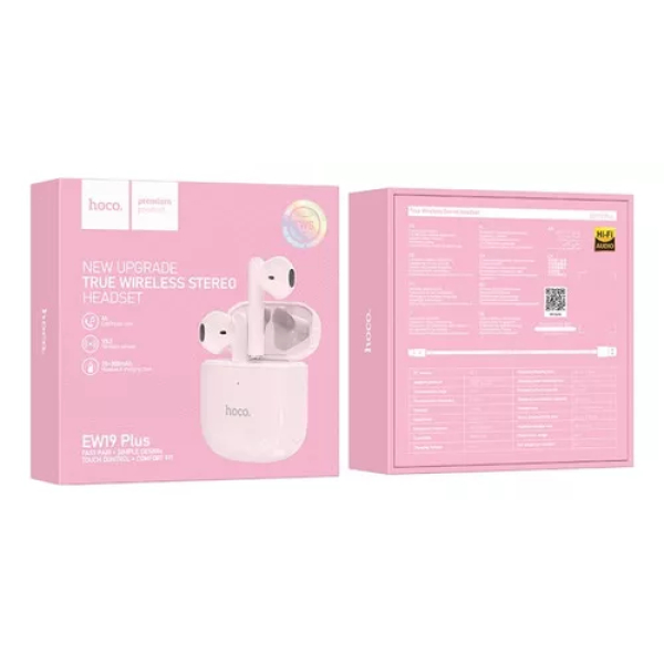 Audífonos Inalámbricos HOCO EW19 Plus Rosado - Imagen 3