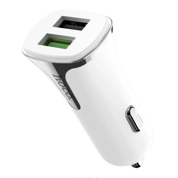 Cargador Vehículo hoco QC3.0 18W 3.4A Z31 Blanco - Imagen 2