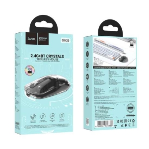 Mouse BT Dual Wireless HOCO GM29 Crystals Negro