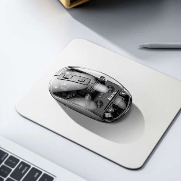 Mouse BT Dual Wireless HOCO GM29 Crystals Negro - Imagen 4