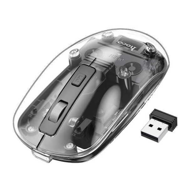 Mouse BT Dual Wireless HOCO GM29 Crystals Negro - Imagen 2