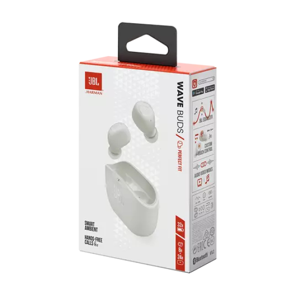 Audífono Inalámbrico JBL Wave Buds Truly Blanco - Imagen 10