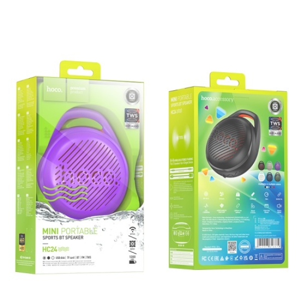 Parlante Portátil BT HOCO HC24 Morado Sport - Imagen 2
