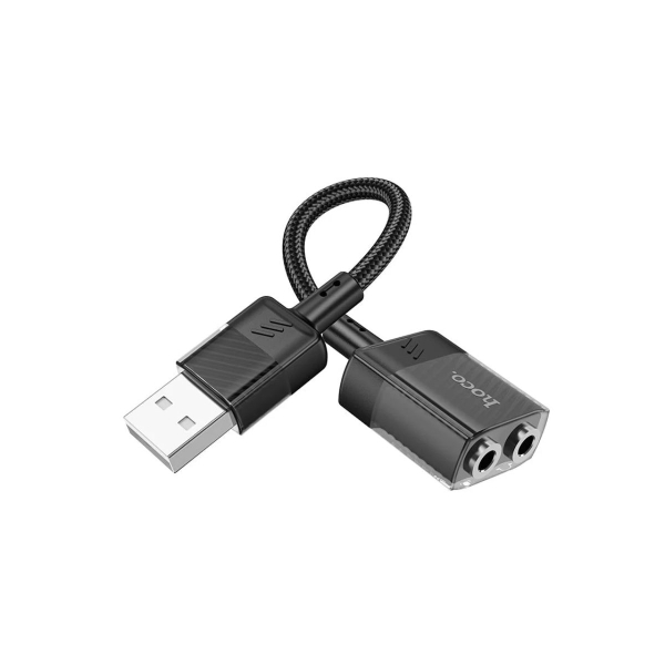 Adaptador HOCO LS37 Jack 3.5 x2 - USB A (Tarjeta de Sonido USB) - Imagen 4