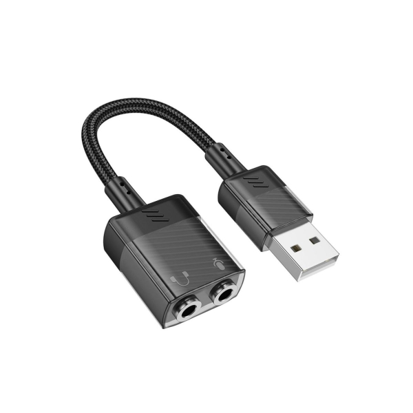 Adaptador HOCO LS37 Jack 3.5 x2 - USB A (Tarjeta de Sonido USB) - Imagen 2