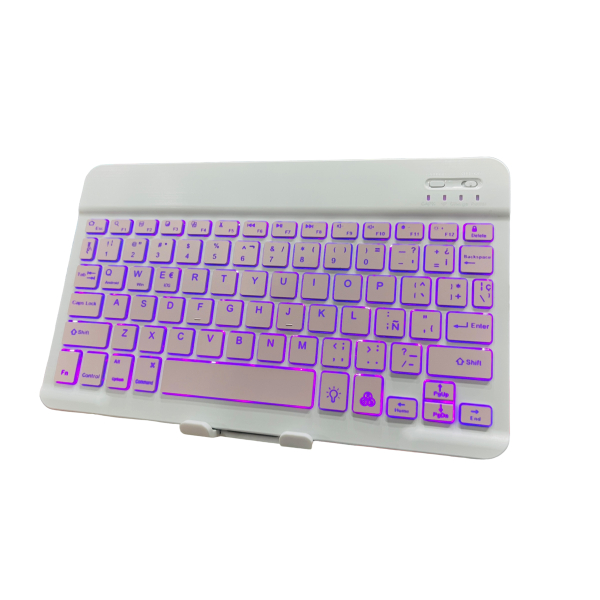 Teclado BT Retroiluminado Teclas Moradas (Tablet/Smartphones) - Imagen 3