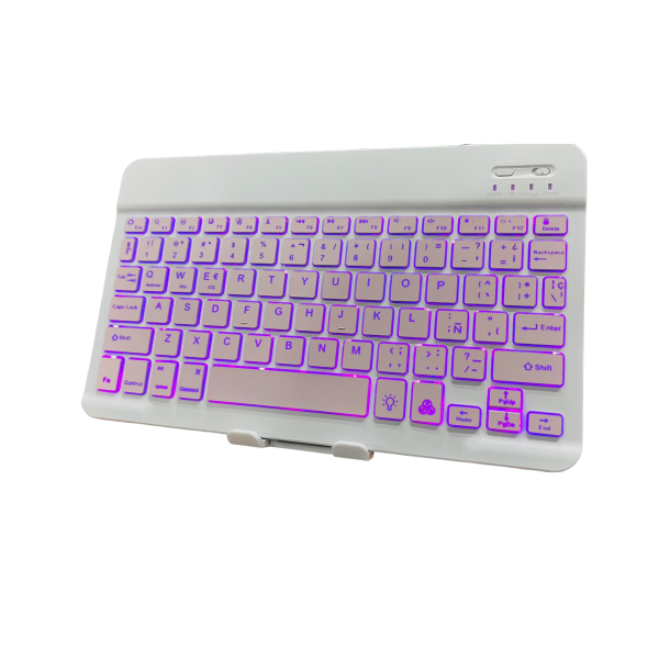 Teclado BT Retroiluminado Teclas Moradas (Tablet/Smartphones) - Imagen 2