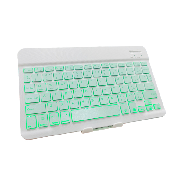 Teclado BT Retroiluminado Teclas Verde Menta (Tablet/Smartphones) - Imagen 3