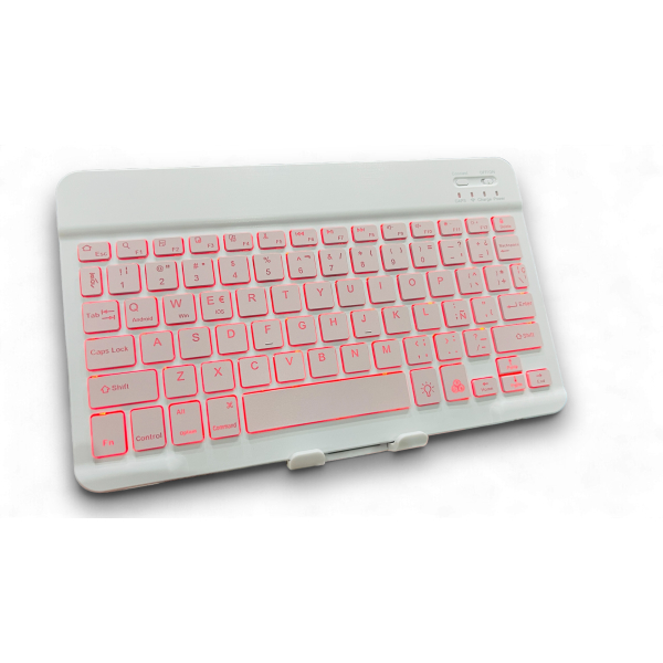 Teclado BT Retroiluminado Teclas Rosa (Tablet/Smartphones) - Imagen 2