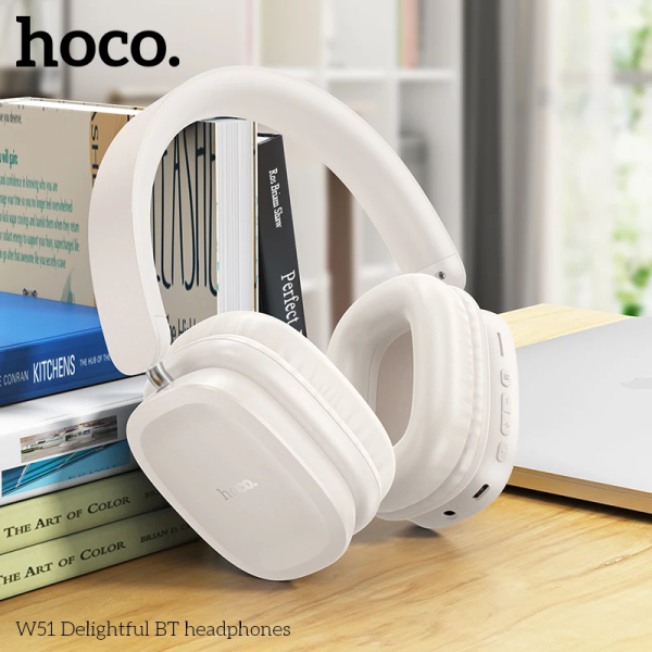 Audífonos Inalámbricos HOCO W51 Blanco Invierno 46Hrs - Imagen 4