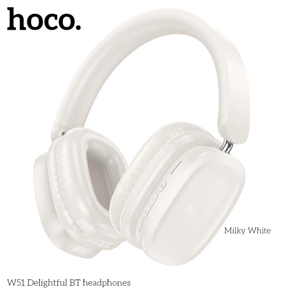 Audífonos Inalámbricos HOCO W51 Blanco Invierno 46Hrs - Imagen 2