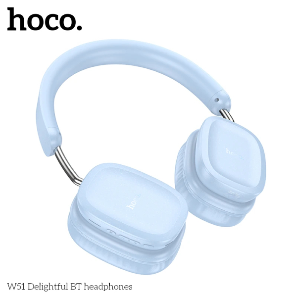 Audífonos Inalámbricos HOCO W51 Azul 46Hrs. - Imagen 3