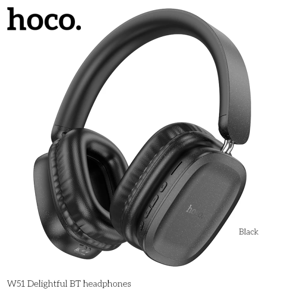 Audífonos Inalámbricos HOCO W51 Negro 46Hrs. - Imagen 2