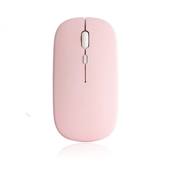 Mouse Inalámbrico Bluetooth + USB Recargable Rosado