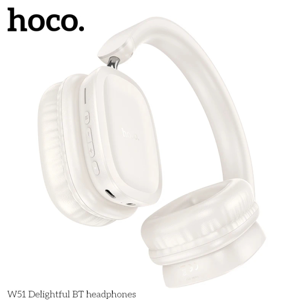 Audífonos Inalámbricos HOCO W51 Blanco Invierno 46Hrs - Imagen 3