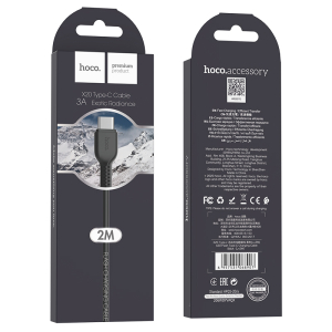 Cable Tipo C 2 mts. HOCO X20 3A QC3.0